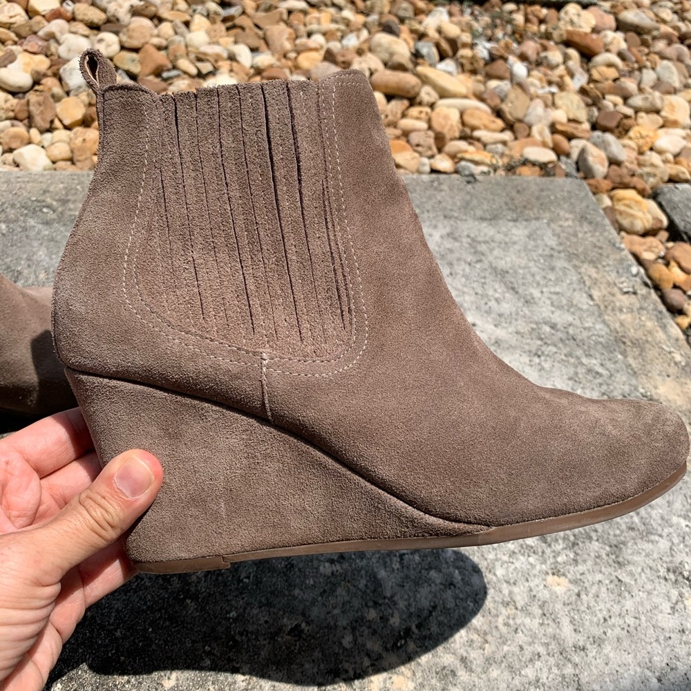 Dolce Vita suede wedge booties